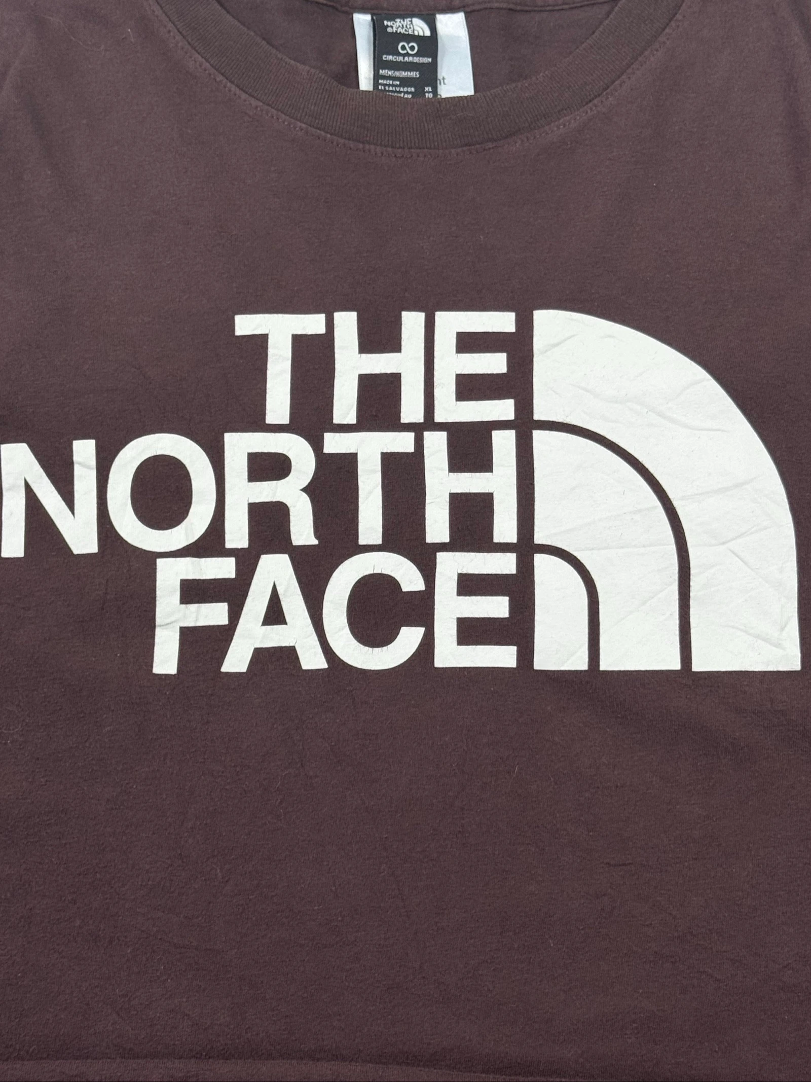 The North Face Big Logo Brown T-Shirt XL Circular Design – photo 2